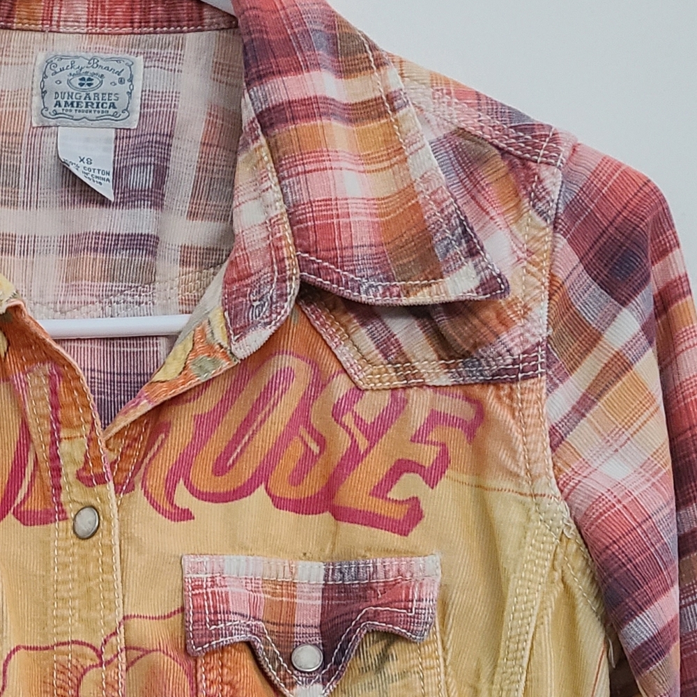 Vintage XS Lucky Brand Snap Up Western Top - Picture 3 of 7